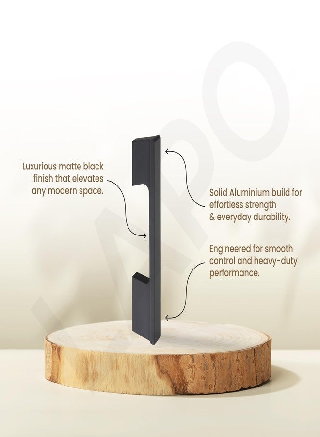 LAPO مقبض درج من قطعتين من لابو للمطبخ، مقابض للخزائن، مقبض نافذة 4 بوصة، مقابض لأبواب المعابد والخزائن ودواليب الملابس (110 مم، لون أسود، ضمان 3 سنوات) M-OH - Image 5